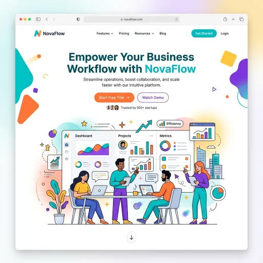 Landing Page "TechFlow" SaaS